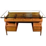 1940's Italian Glass Top Desk attributed to Ico Parisi
