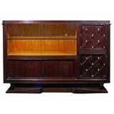 Vintage Oak Library Console by Charles Dudouyt