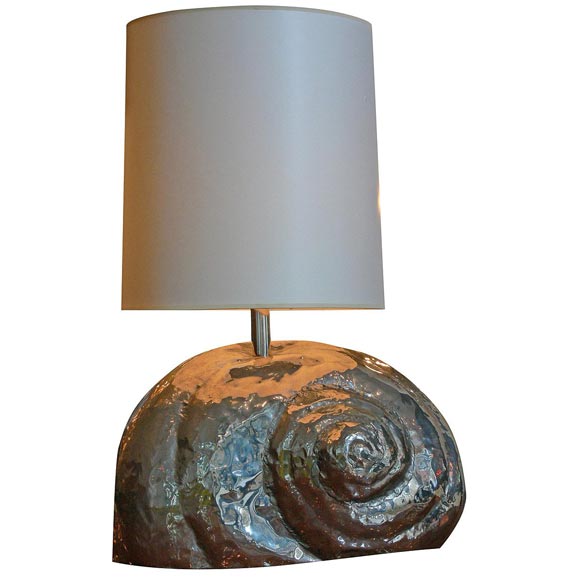 Silvered Shell Lamp at 1stDibs