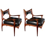 Pair of Walnut Armchairs by Philip Lloyd Powell