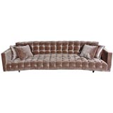 Tufted Velvet Sofa by Tommi Parzinger