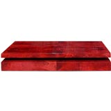 Red Goatskin Table by Karl Springer