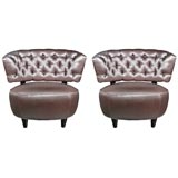Pair Slipper Chairs by Gilbert Rohde