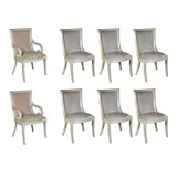 Eight Ivory / Bone Inlaid Chairs