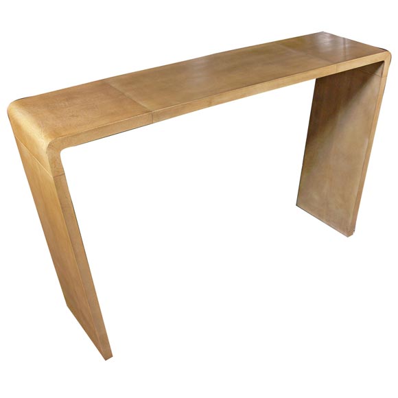 Vellum Console Table by Ludwig and Dominique, Paris