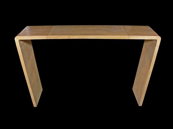 French Vellum Console Table by Ludwig and Dominique, Paris