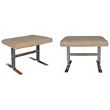 Pair of Steel Short Benches