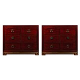 Pair Mahogany Dressers by John Stuart