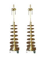 Pair of Brass Lamps by Tommi Parzinger