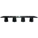 Karl Springer Black-dyed, Lacquered Goatskin Tables