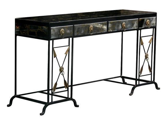 Smoked Mirror Console by Maison Jansen