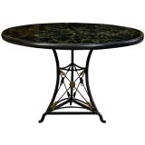 Smoked Mirror Dining Table by Maison Jansen