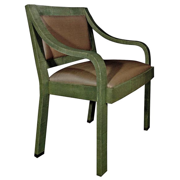 Shagreen Regency Chair by Karl Springer