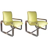 Pair Lucite Chairs by Charles Hollis Jones