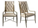Pair of Brass and Leather Chairs by Maison Jansen