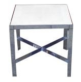 Shagreen And Chrome Table