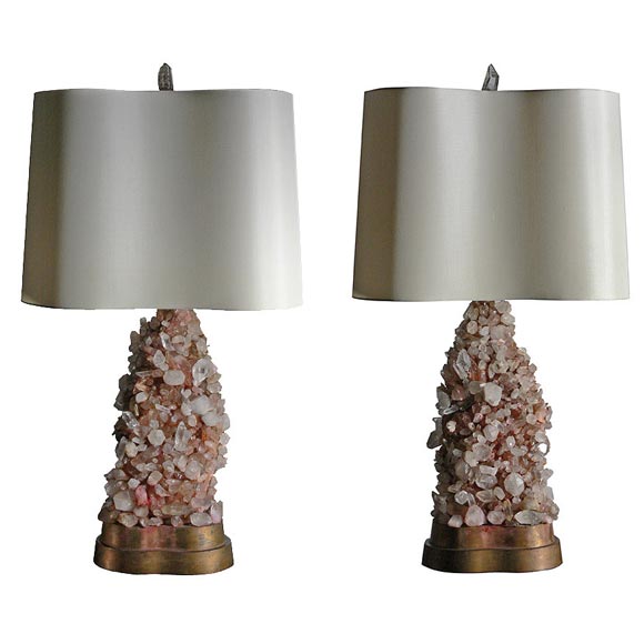 Pair of Gemstone Lamps by Carol Stupell