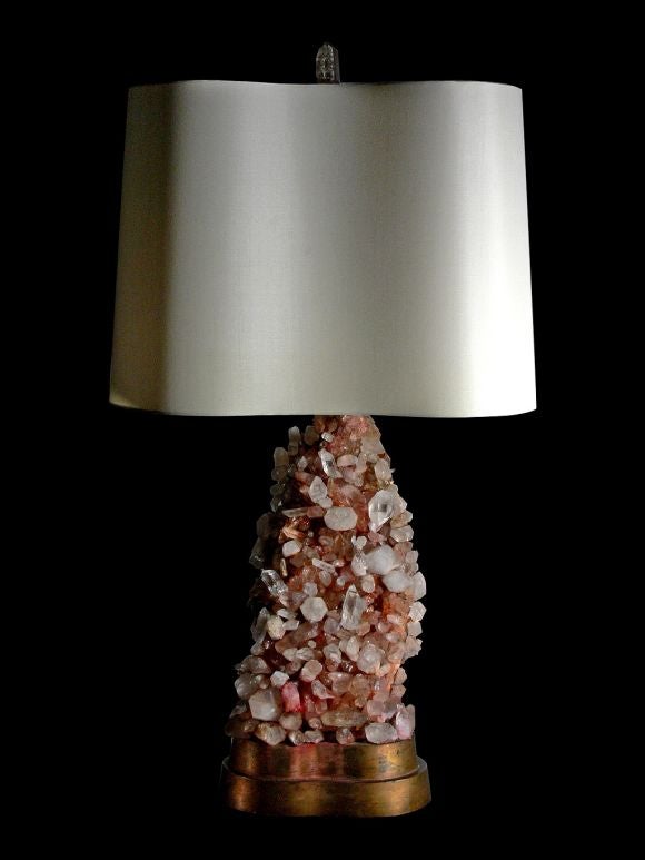 American Pair of Gemstone Lamps by Carol Stupell