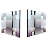 Pair of Faceted Mirrors in the style of Neal Small