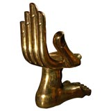 Retro Hand Foot Chair Sculpture by Pedro Friedeberg