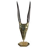 Crystal and Bronze Gemsbok Sculpture