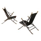 Pair of Campaign Chairs by Maison Jansen