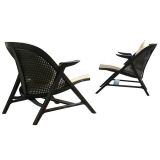 Retro Pair of Janus Lounge Chairs by Edward Wormley for Dunbar