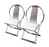 Pair of Heavy Lucite Chairs by Karl Springer