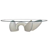 Leda Table in White by Philippe Jean for Maison Jansen