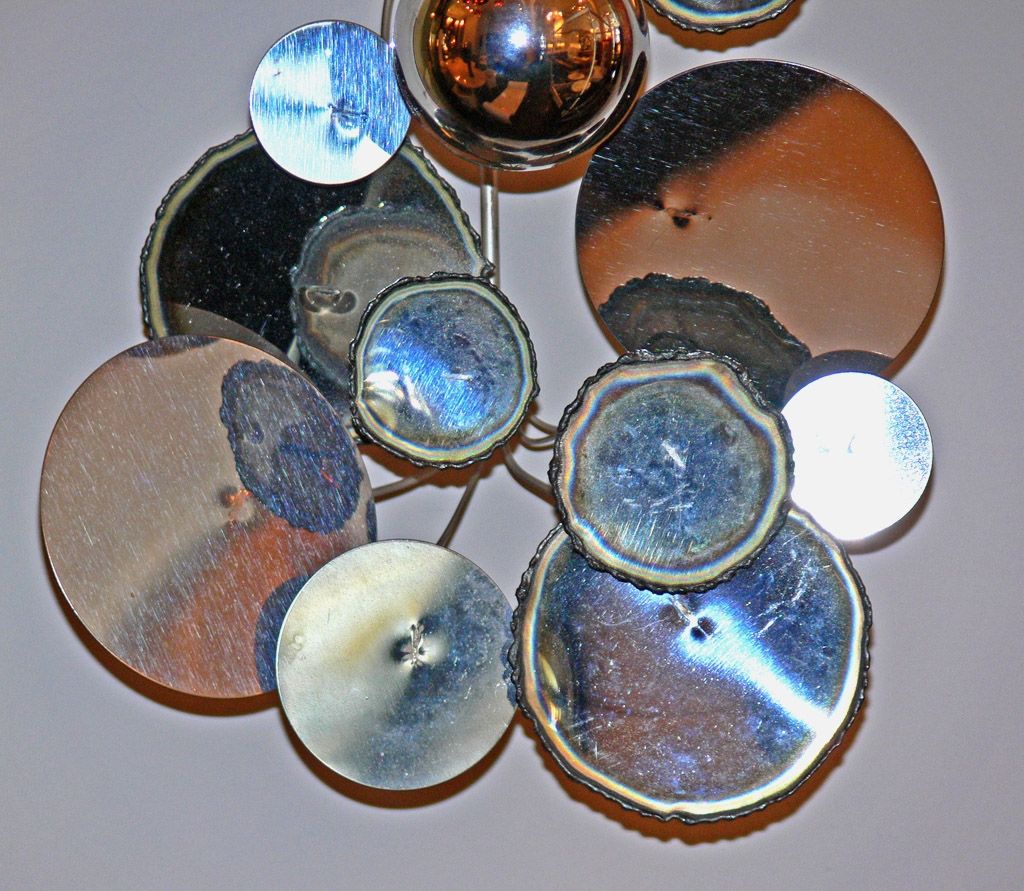 Large Raindrops Sculpture in Chrome by C.Jere