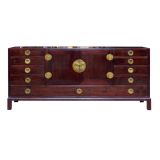 Walnut & Mahogany Console by Edward Wormley for Dunbar