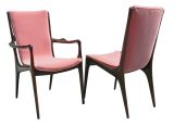 Set of Fourteen Contour Back Dining Chairs by Vladimir Kagan