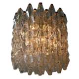 Clear Polyhedral Chandelier by Carlo Scarpa for Venini