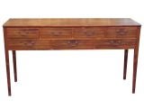 Rosewood Console by Ole Wanscher store labelled Illums Bolighus