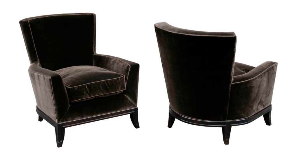 American Pair of Club Chairs by Tommi Parzinger for Parzinger Originals