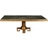 Smoked Mirror Dining Table by James Mont
