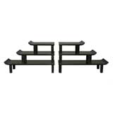 Pair of Stacked Pagoda End Tables by James Mont