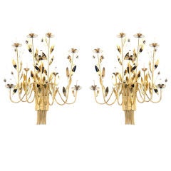 Pair of Massive Brass Sconce by Paavo Tynell