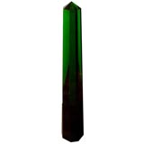 Green Glass Obelisk Signed Venini