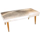 A Modern American Mahogany and Brass mounted Banquette