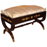 An Empire Style Gilt-Metal Mounted Mahogany Banquette