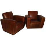A Pair of Art Deco Mahogany Armchairs, by Fontana