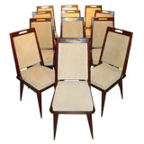 A Set of Twelve Modern Mahogany Dining Chairs