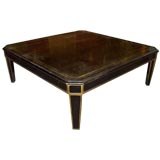 A Modern Parcel-Gilt Black Painted Low Table