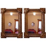 A Pair of Louis XVI Style Gilt Palace Mirrors