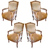 SET OF FOUR [4] LOUIS 15TH STYLE ARM CHAIRS