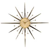 Nickel plated sun clock