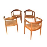 Vintage Set of Four Arm Chairs by Hans Wegner