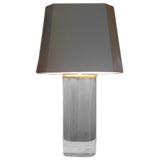 A Karl Springer Clear Lucite Table Lamp