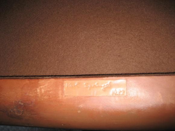 A Lorin Marsh Attributed Occasional Leather Table In Good Condition In St.Petersburg, FL